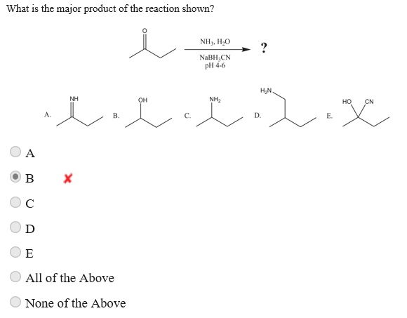 Solved What Is The Major Product Of The Reaction Shown 0 Chegg Com
