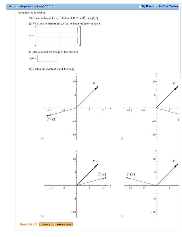 Solved My Notes Ask Your Teacher 6 6 Points Larlinalg8 Chegg Com