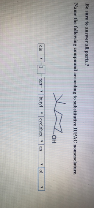 Be Sure To Answer All Parts Name The Following Chegg 