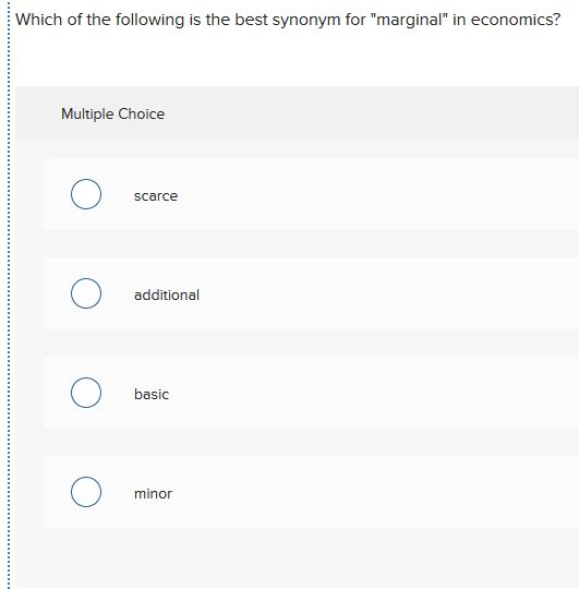 Solved Which Of The Following Is The Best Synonym For Chegg Com