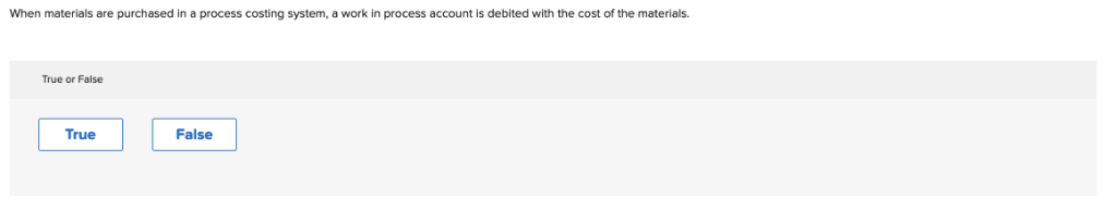 Solved When materials are purchased in a process costing | Chegg.com