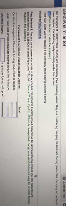 Solved Requirements 1 Prepare An Incremental Analysis To