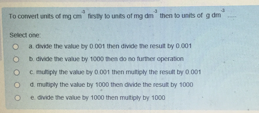 Solved 3 3 3 To Convert Units Of Mg Cm Firstly To Unit Chegg Com