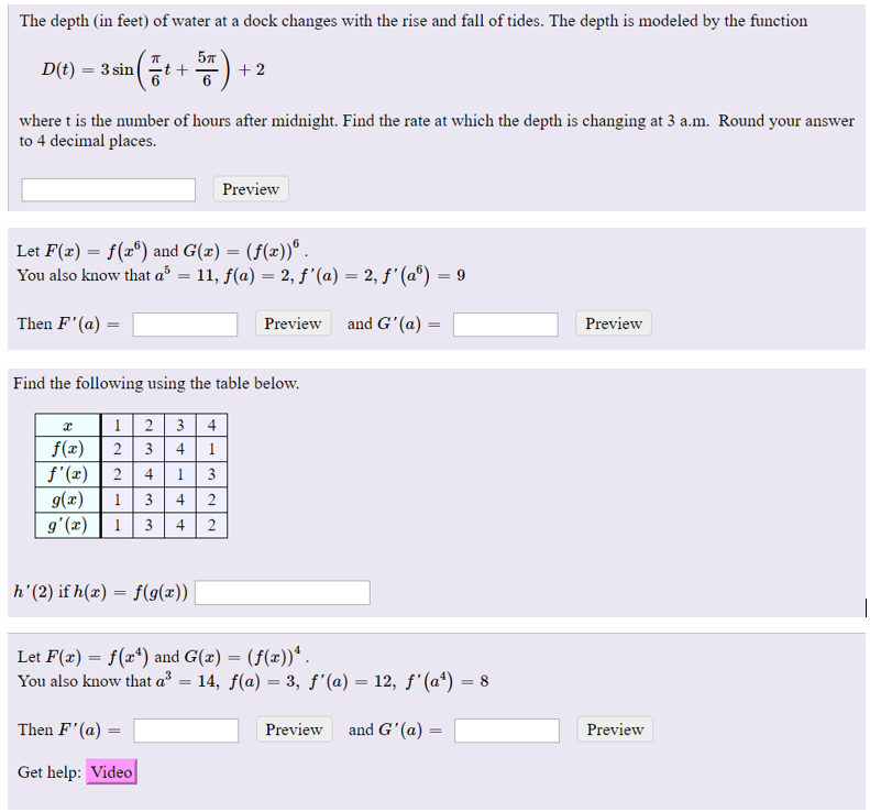 Solved Find The Following Using The Table Below 1 2 3 4 Chegg Com