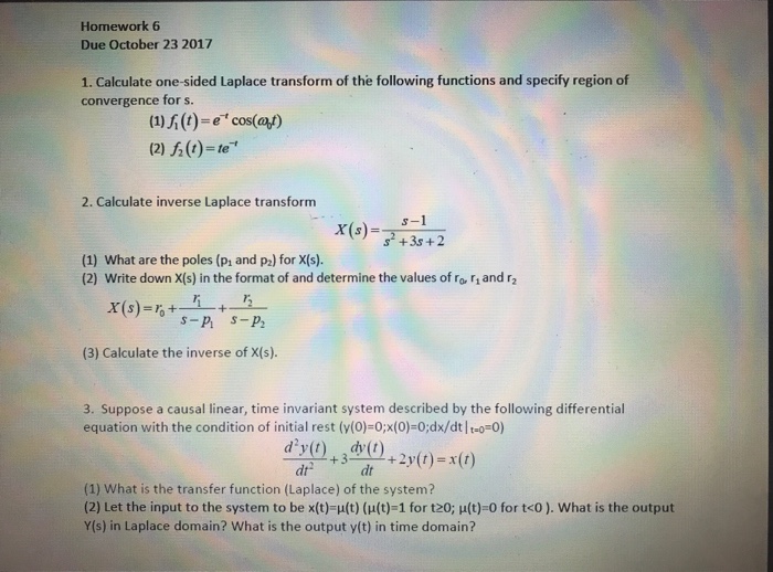 Solved Homework B Due October 23 17 1 Calculate One Si Chegg Com