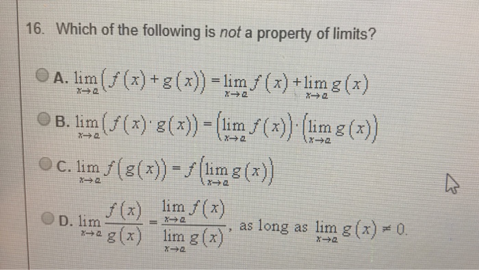 Solved 16 Which Of The Following Is Not A Property Of Li Chegg Com