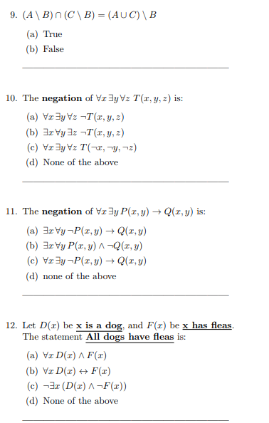 Solved Answers Are 9 B 10 B 11 B 12 C Just Need Help To U Chegg Com