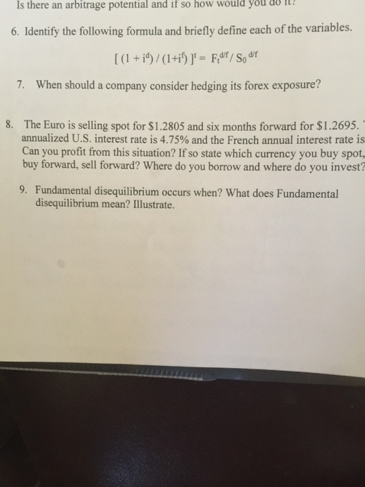 An Arbitrage Potential And I So How Would You Do I Chegg Com - 