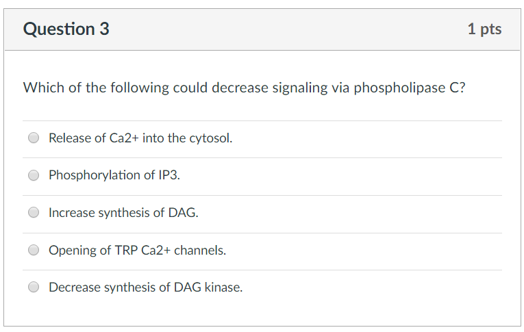 Solved Question 3 1 Pts Which Of The Following Could Decr Chegg Com