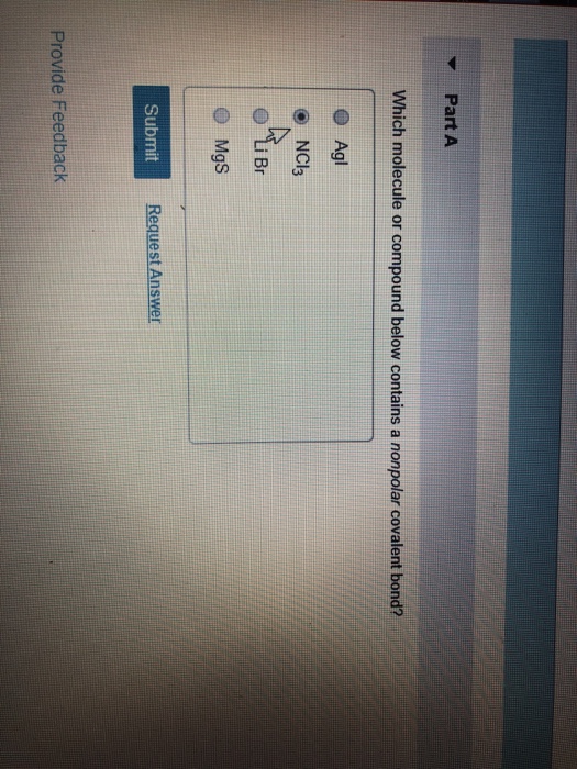 Part A Which Molecule Or Pound Below Contains A Chegg 