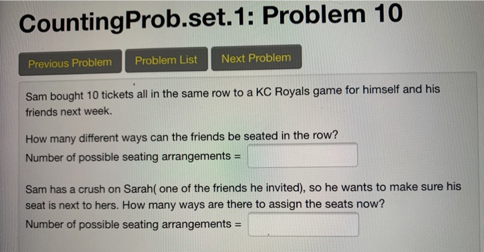 Solved CountingProb.set.1: Problem 10 Previous Problem