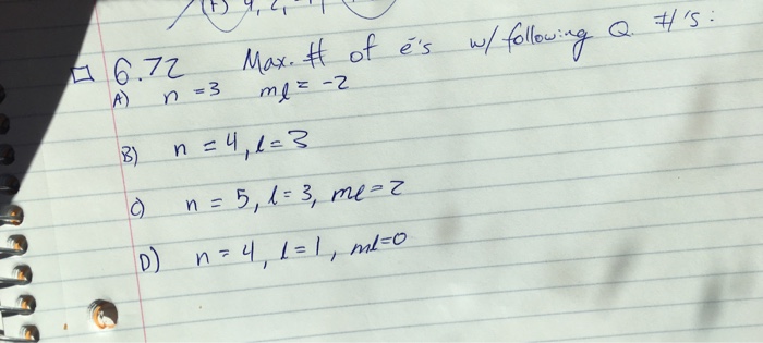 Solved What Is The Maximum Number Of Electrons In An Atom Chegg Com