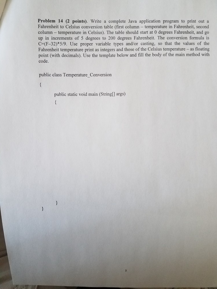 Appli Write ... Solved: (2 A Problem Complete 14 Java Points).