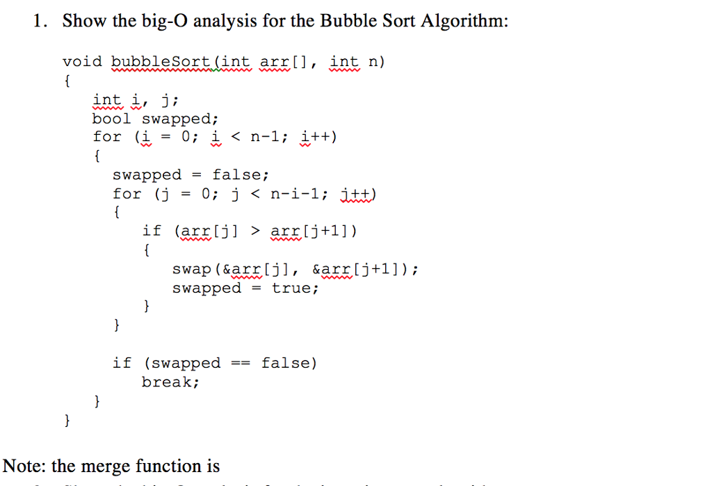 Bubblesort  Análisis de Algoritmos