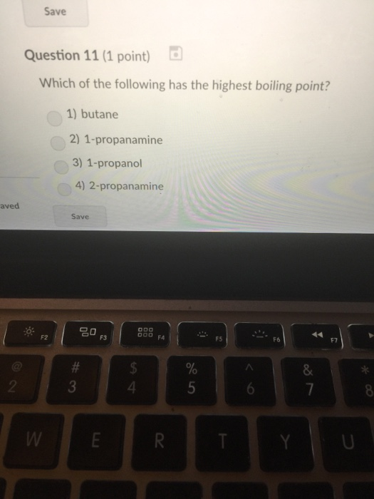 Solved Save Question 11 1 Point Which Of The Following Has Chegg Com