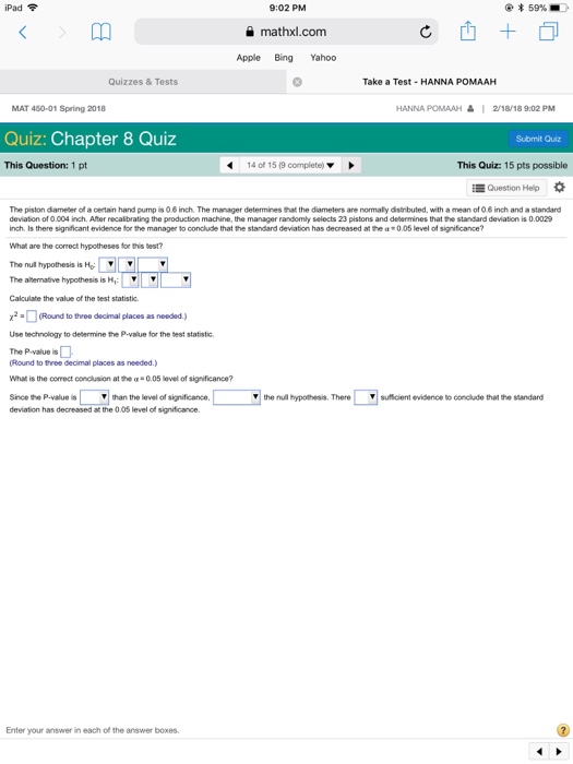 Solved Ipadä»¤ 9 02 Pm Mathxl Com Apple Bing Yahoo Quizzes Chegg Com