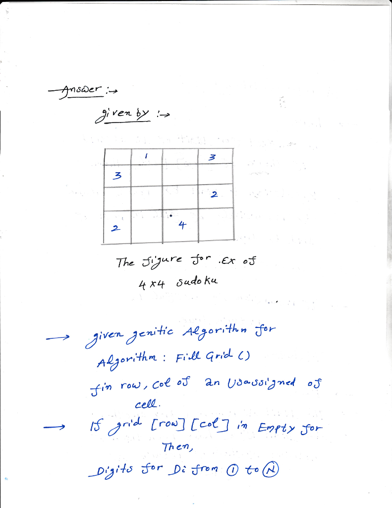 vem. ろ 2. 2. The 3クure , r · 4 x4 Sudo ku Er of cell row Then D3