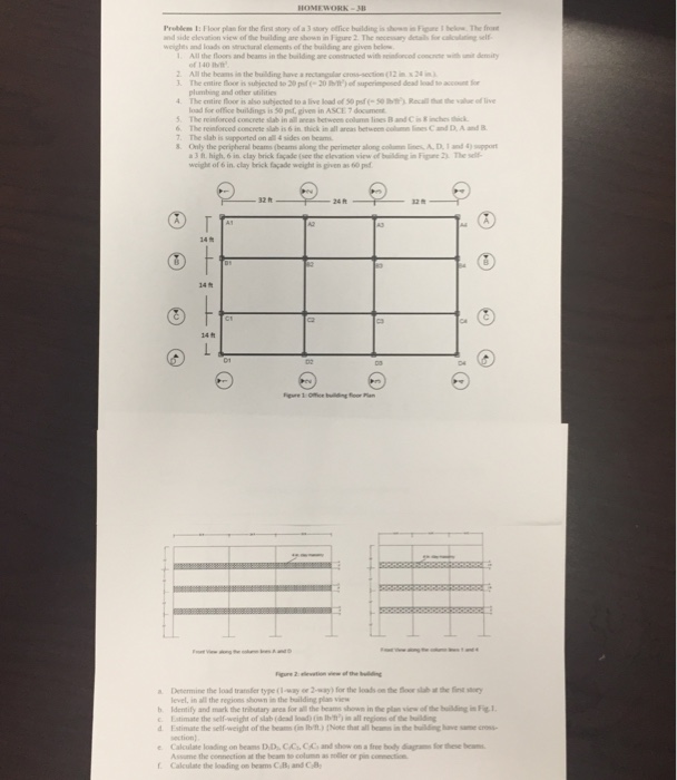 Problem 1 Floor Plan For The First Story Of A 3 St Chegg Com