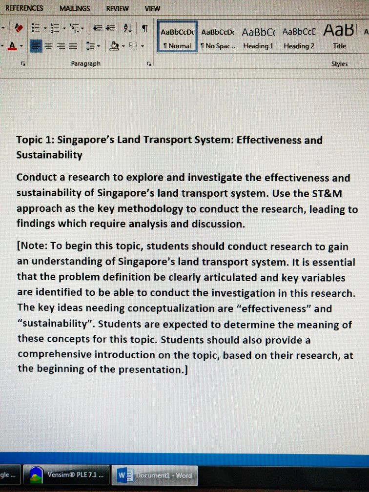 paragraph about transportation