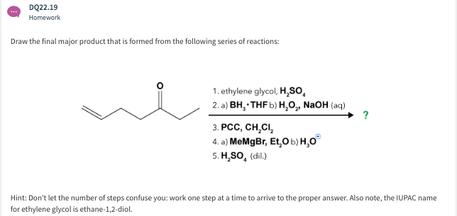 Solved Dq22 12 Homework Draw The Product B That Is Formed Chegg Com