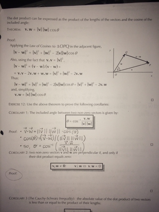 Law Of Cosines Dot Product Proof Payment Proof