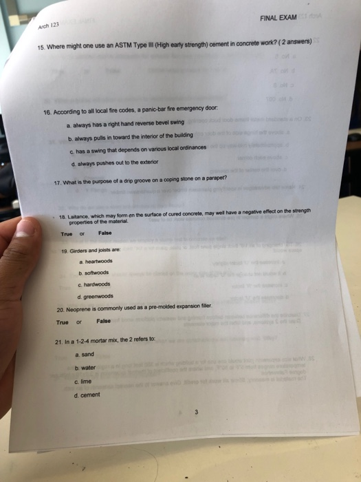 Solved Arch 123 Final Exam 15 Where Might One Use An Ast