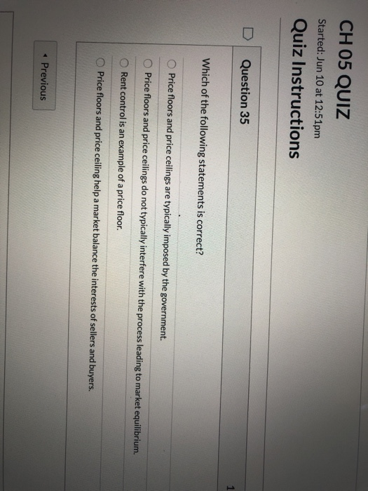 Solved Ch 05 Quiz Started Jun 10 At 12 51pm Quiz Instruc
