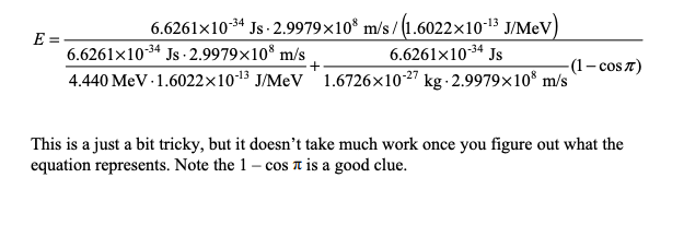 Solved I Can Tell Where Planck S Constant Is But I Canno Chegg Com