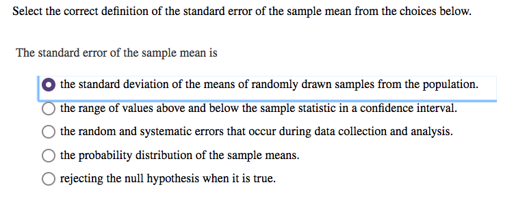 definición de error estándar