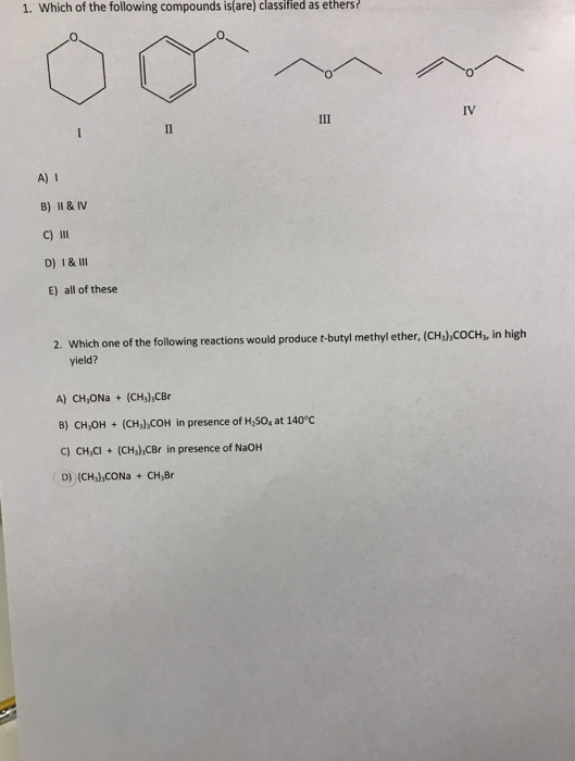 Solved 1. Which Of The Following Compounds Is(Are) | Chegg.com