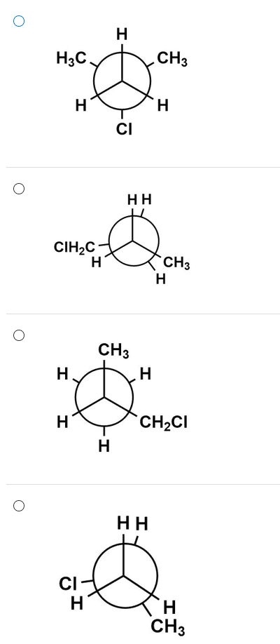 Which of the following is a Newman projection of 2-chloro-2-methylpropane a...