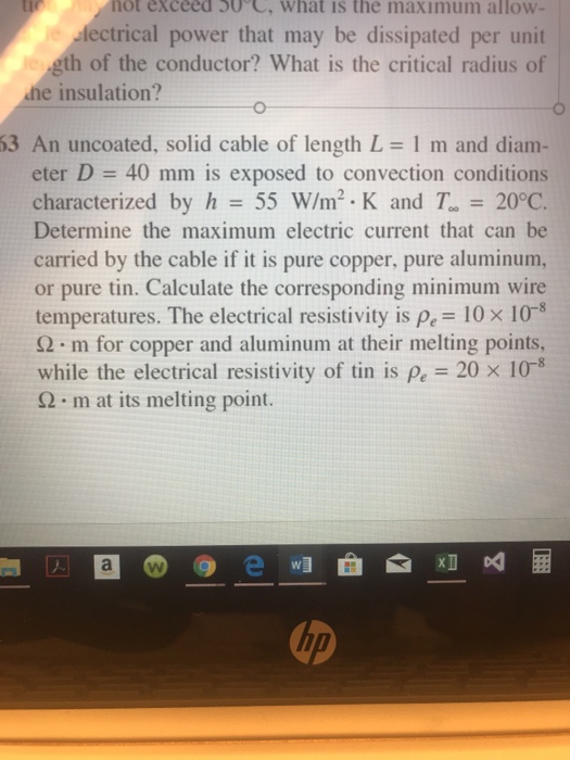 Solved Not Exceed 0 C What Is The Maximum Allow Lectrica Chegg Com