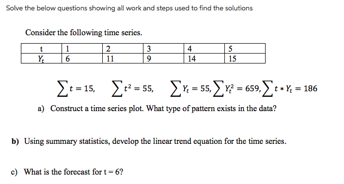 Solved Solve The Below Questions Showing All Work And Ste