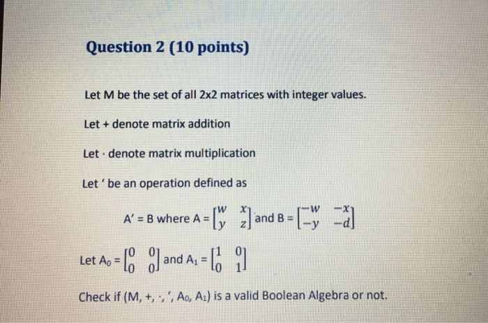 adding matrices 2x2