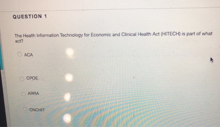 Health Information Technology For Economic And Clinical Act