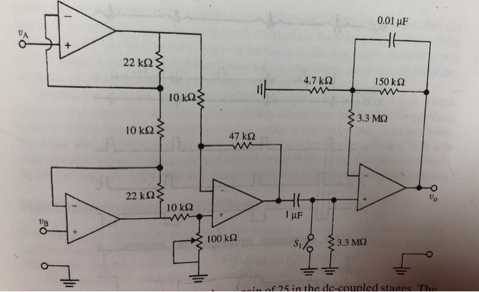 Solved Analyze The Circuit Of An Ecg Amplifier Explain E Chegg Com