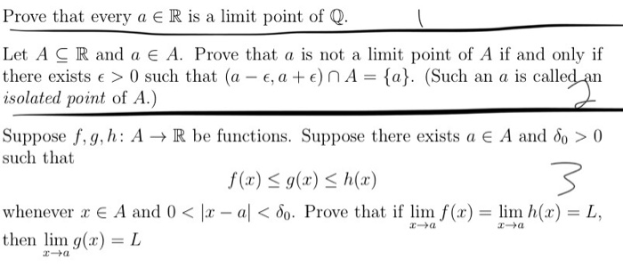Solved Prove That Every A E R Is A Limit Point Of Q Let A Chegg Com