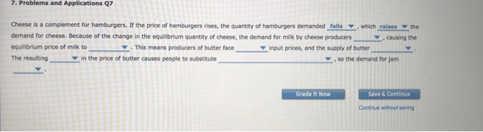 Solved Cheese Is A Complement For Hamburgers If The Pric - 