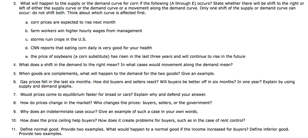 Solved 1 Using The Table Below Draw The Supply And Dem