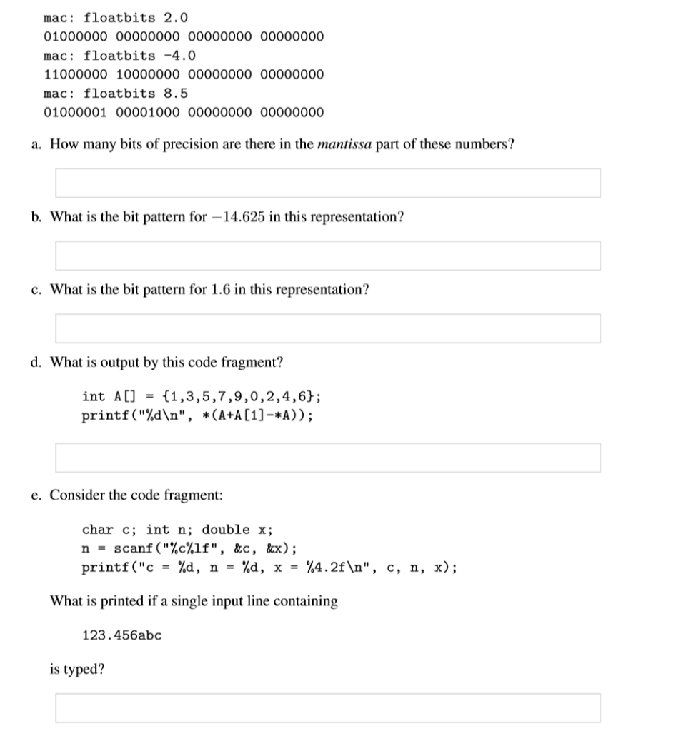 Solved Mac Floatbits 2 O 000 Chegg Com
