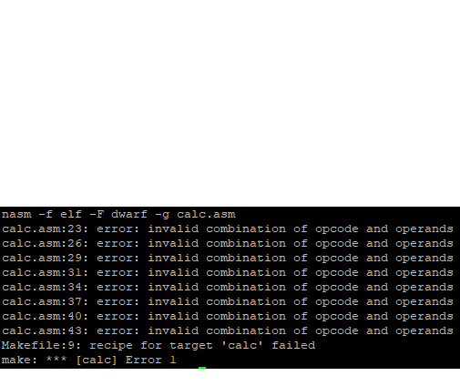 Invalid operands to binary