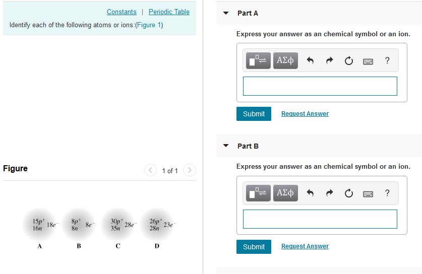 Solved Constants Periodic Table Part A Ldentify Each Of The Chegg Com