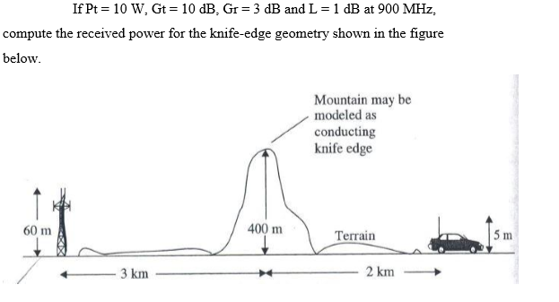 Solved If Pt 10 W Gt 10 Db Gr 3 Db And L 1 Db At 900 Mh Chegg Com