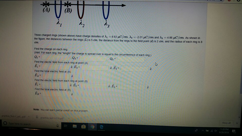 Solved 1 Three Charged In S Shown Above Have Charge De Chegg Com