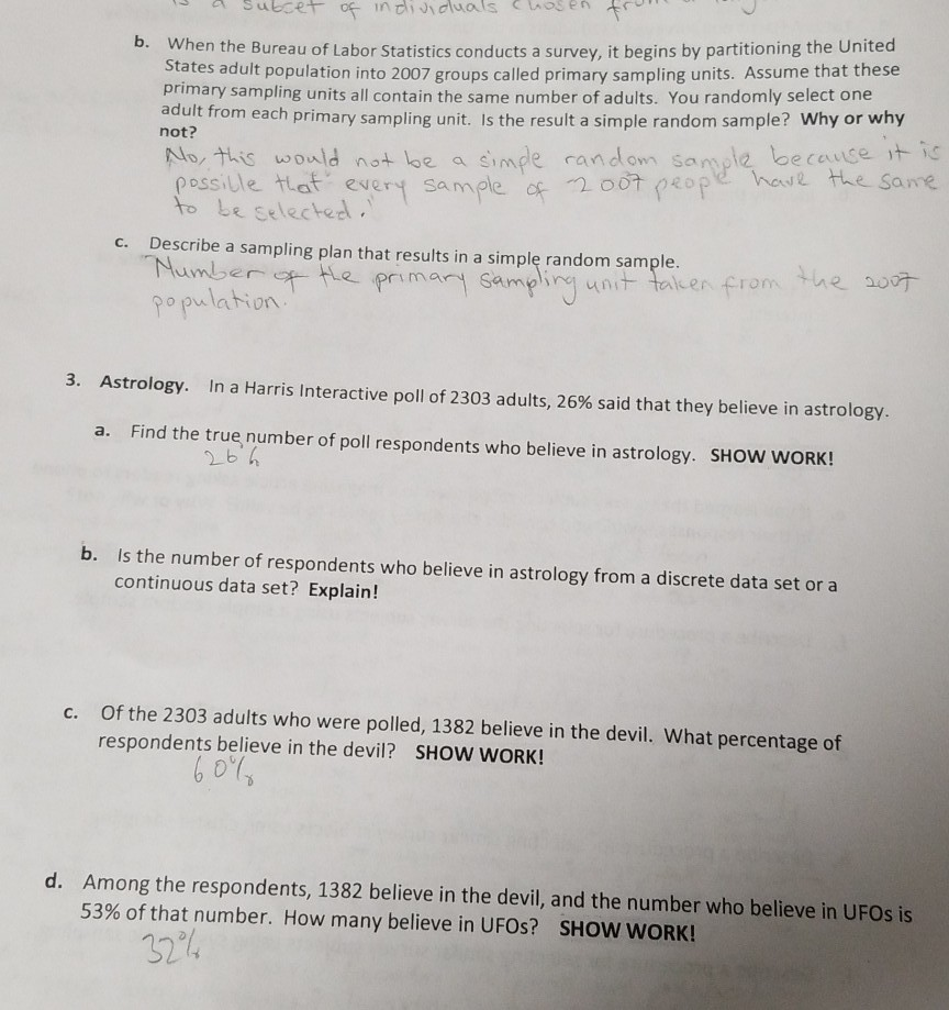 Solved: When Labor ... Conducts The Of A Statistics B. Bureau