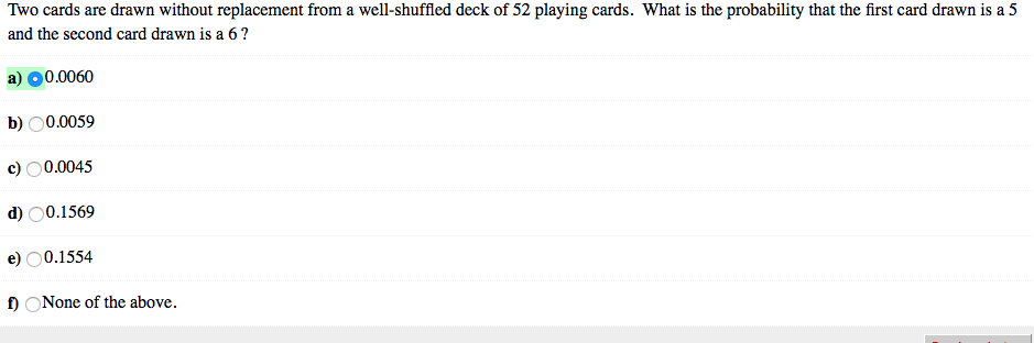 Solved: Two Cards Are Drawn Without Replacement From A Wel ...