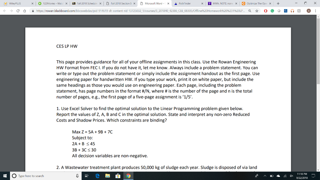 Rowan engineering homework format image