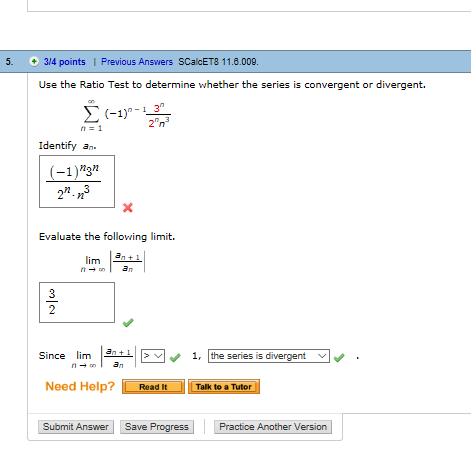 Solved Use The Ratio Test To Determine Whether The Series Is Chegg Com