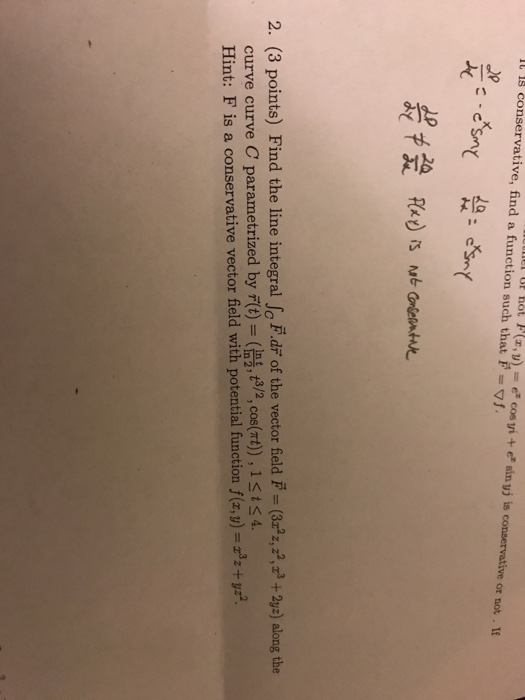Solved Ll Is Conservative Find A Function Such That F J L Chegg Com