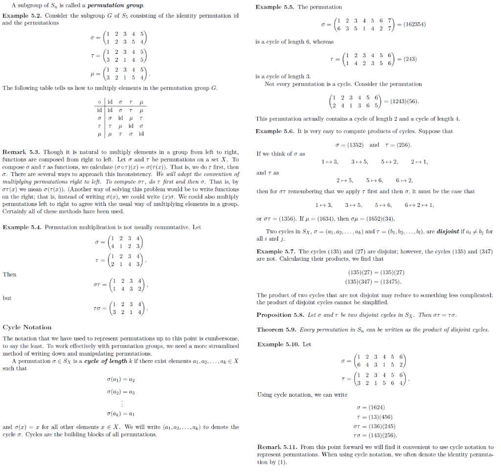 Solved Compute The Following Permutations A 12 1253 B Chegg Com